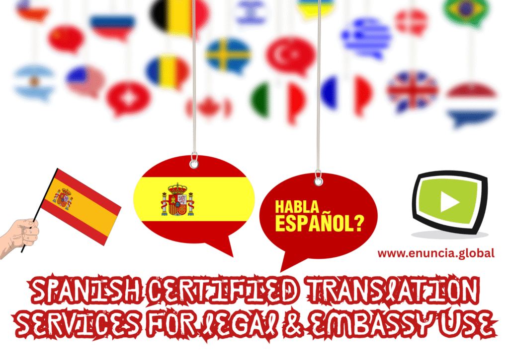 Spanish Certified Translation Services for Legal & Embassy by Enuncia Global