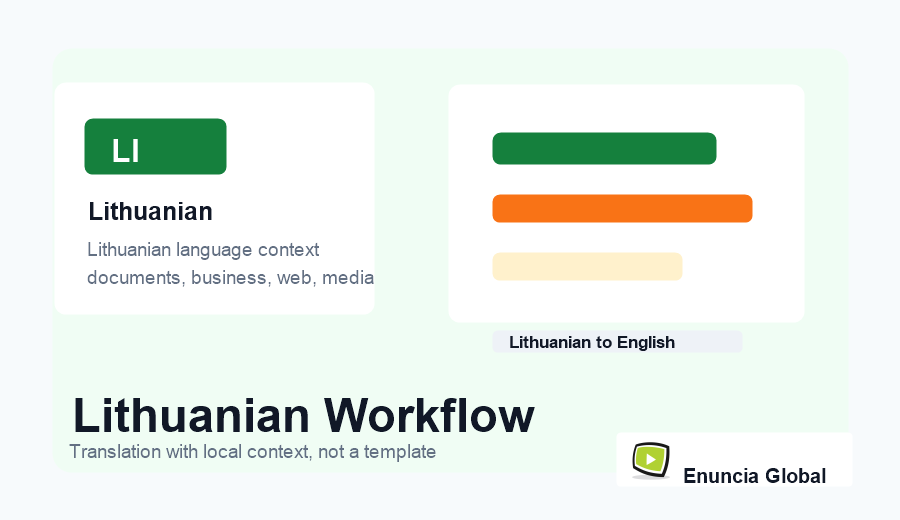 Lithuanian Translation Services workflow and service context image