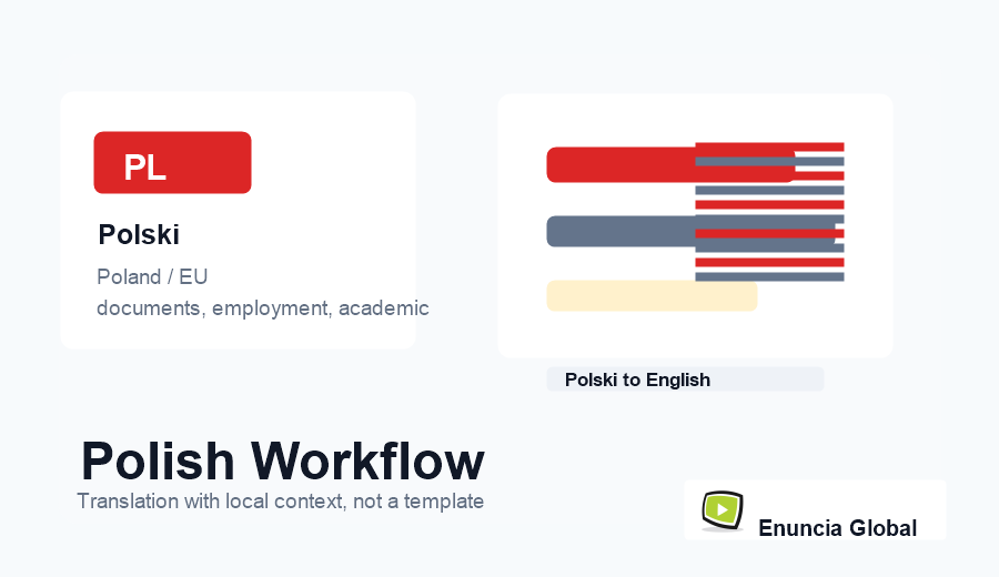 Polish Translation Services workflow and service context image