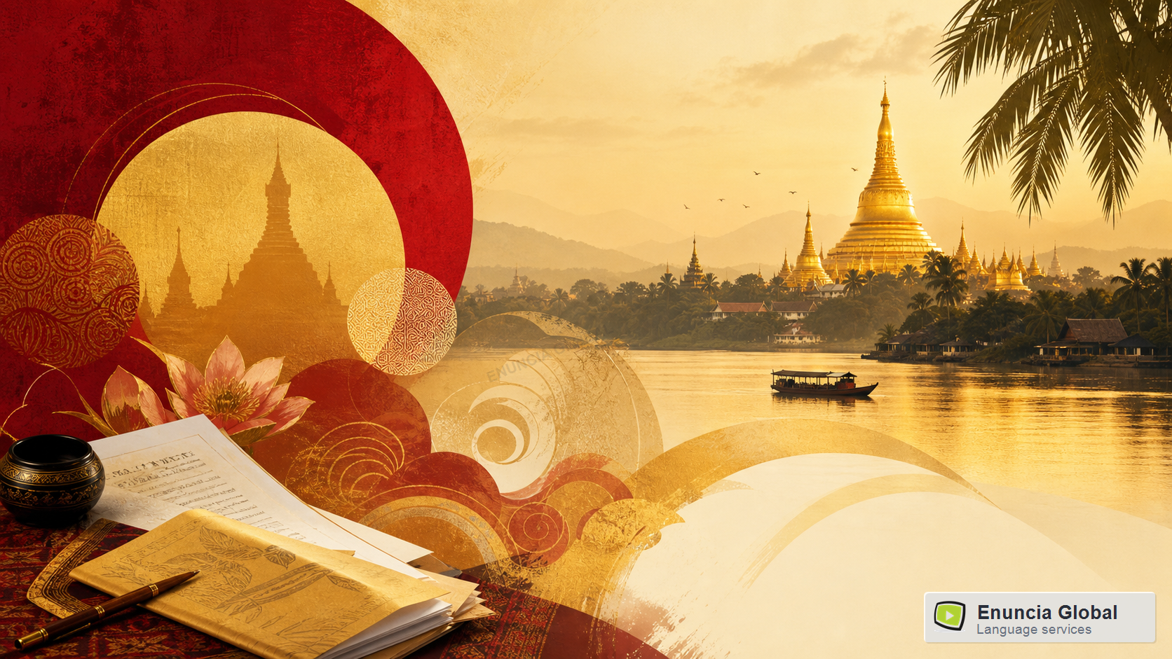 Burmese Translation Services in India artistic cultural identity image by Enuncia Global