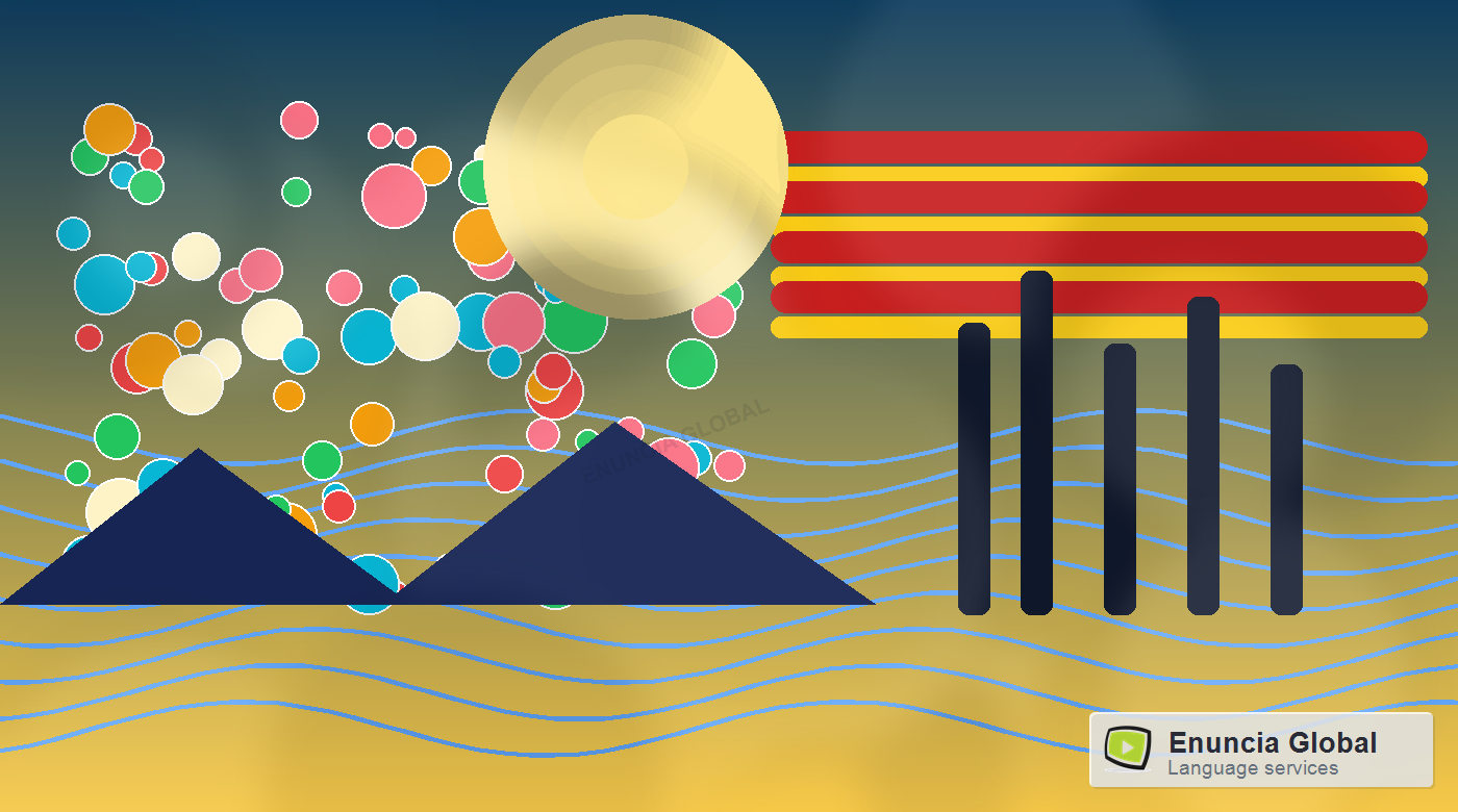 Catalan Translation Services in India artistic cultural identity image by Enuncia Global