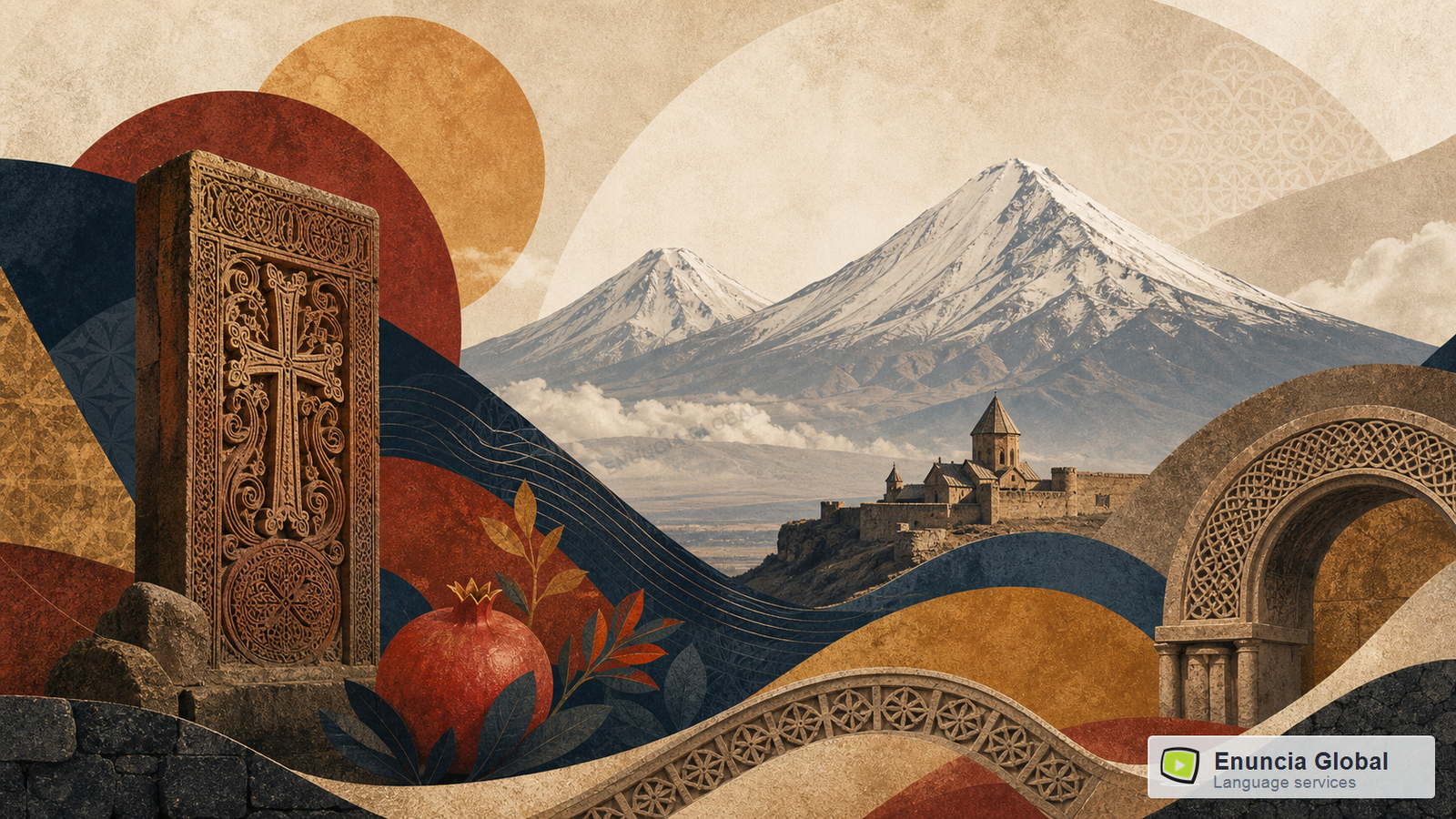 Armenian Translation Services in India artistic cultural identity image by Enuncia Global