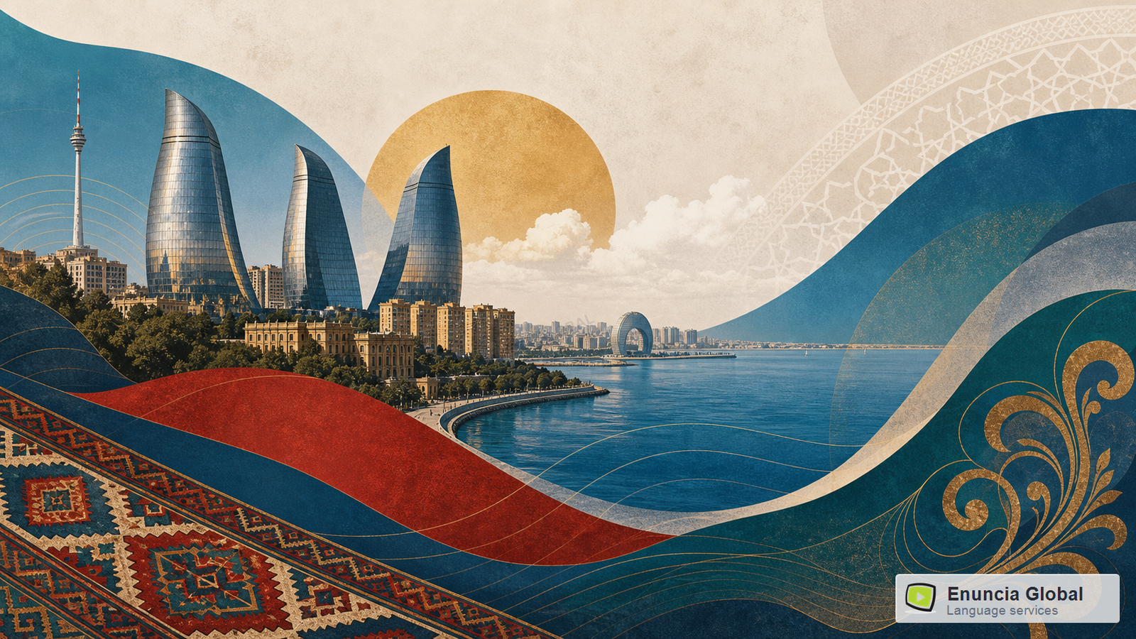 Azerbaijani Translation Services in India artistic cultural identity image by Enuncia Global