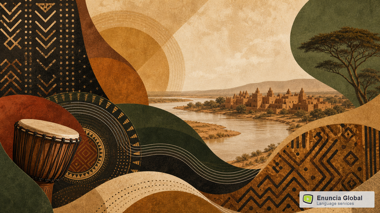 Bambara Translation Services in India artistic cultural identity image by Enuncia Global