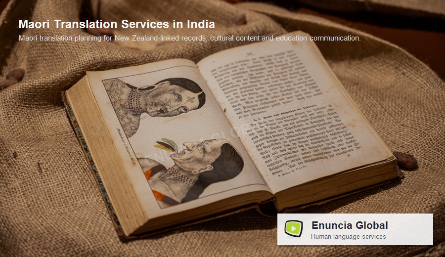 Maori Translation Services in India by Enuncia Global - branded supporting image