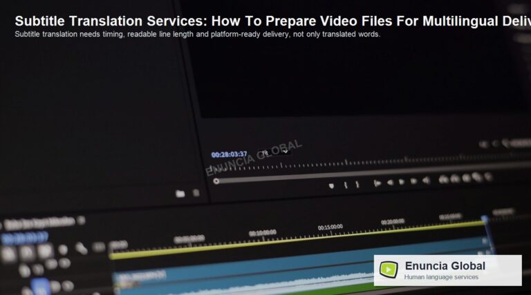 Subtitle Translation Services: How To Prepare Video Files For Multilingual Delivery