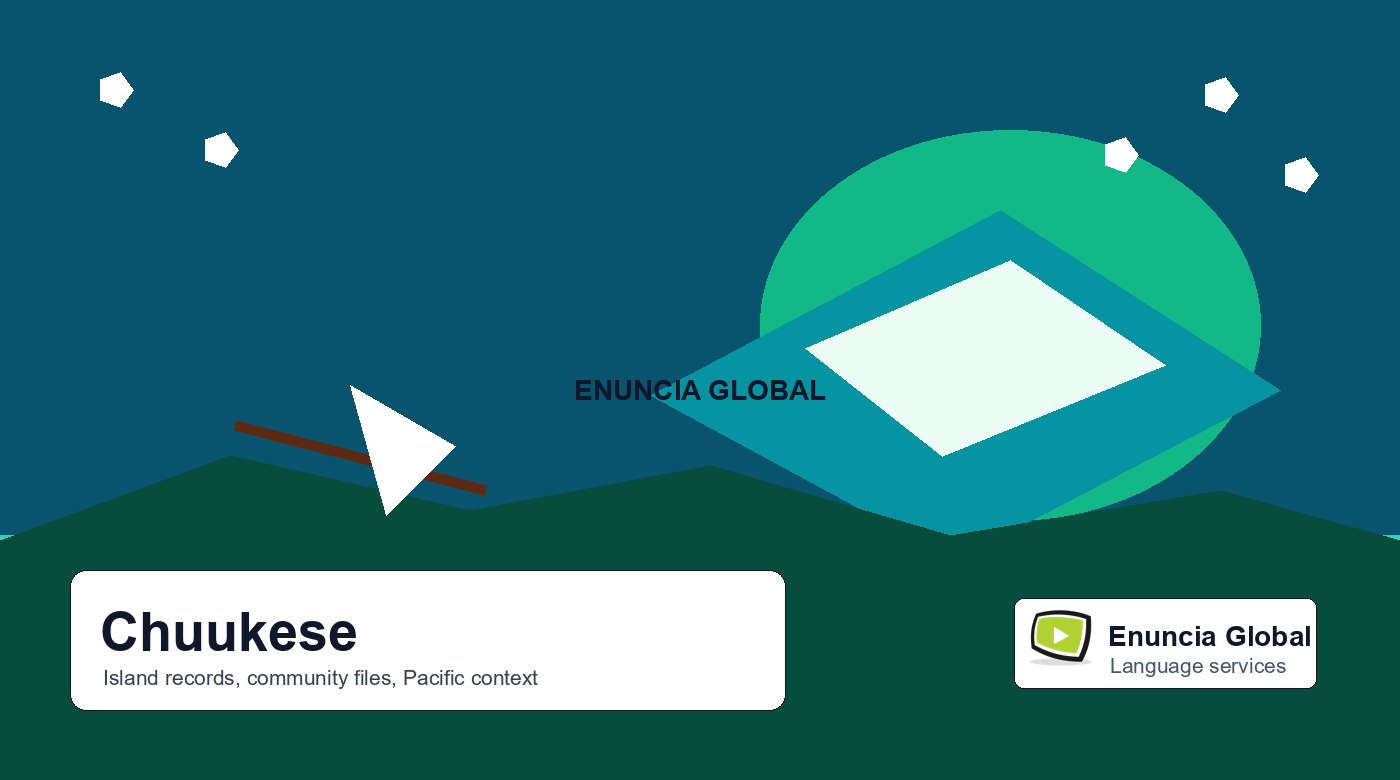 Chuukese translation services in India by Enuncia Global