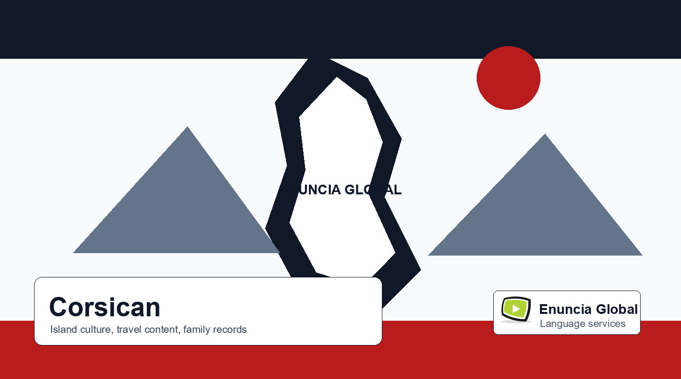 Corsican translation services in India by Enuncia Global