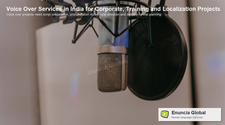 Voice Over Services in India for Corporate, Training and Localization Projects
