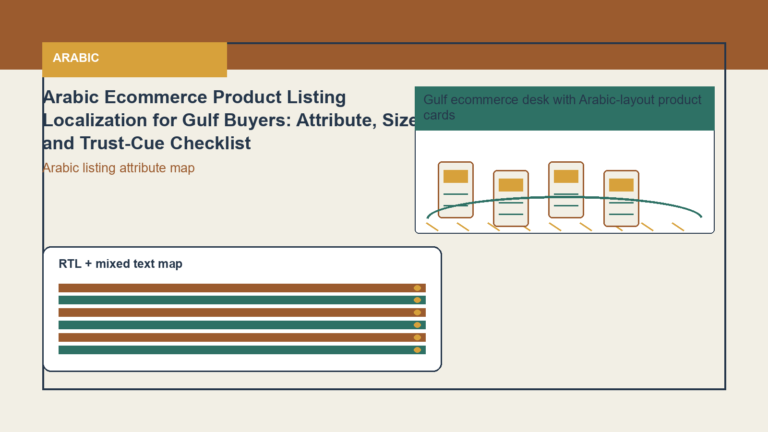 Arabic Ecommerce Product Listing Localization for Gulf Buyers: Attribute, Size and Trust-Cue Checklist