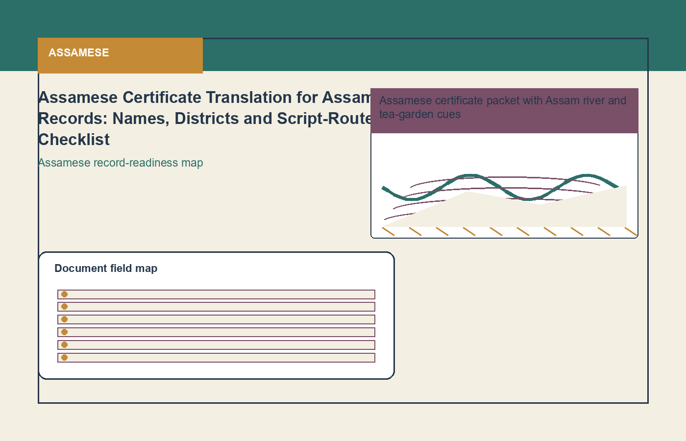 Assamese process visual for certificate and local-record translation