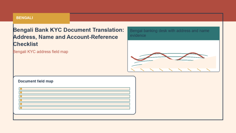 Bengali Bank KYC Document Translation: Address, Name and Account-Reference Checklist