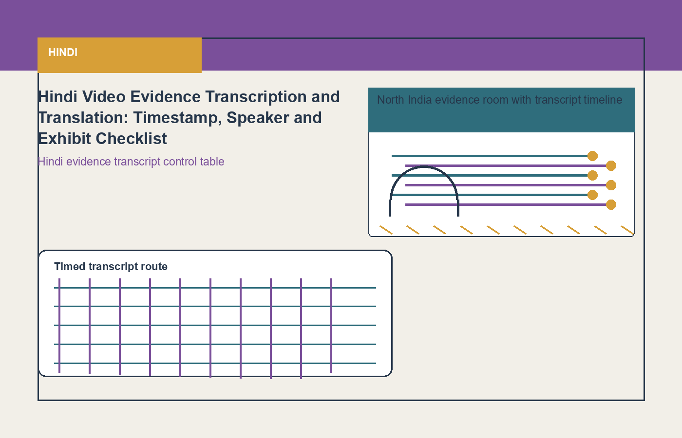 Hindi process visual for transcription, translation and subtitle-adjacent review