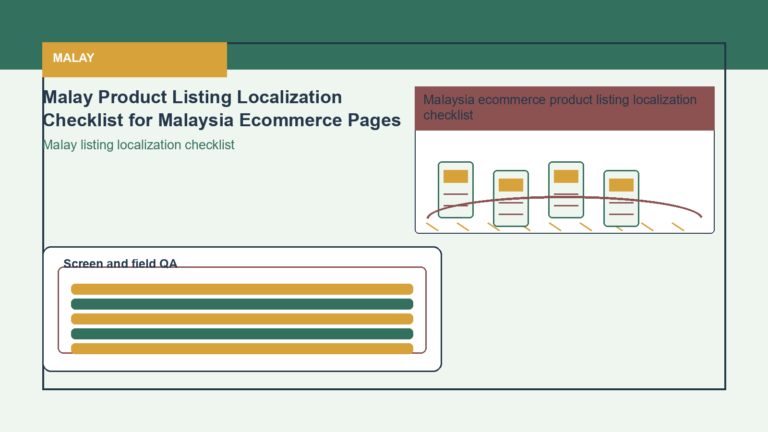 Malay Product Listing Localization Checklist for Malaysia Ecommerce Pages