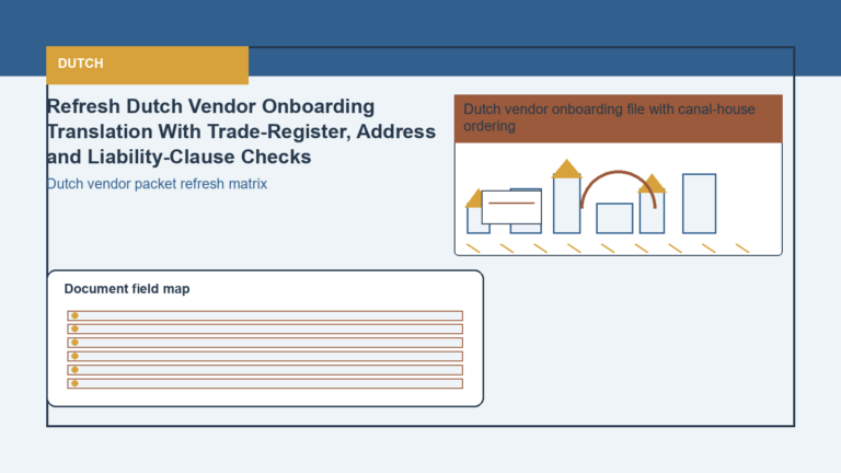 Refresh Dutch Vendor Onboarding Translation With Trade-Register, Address and Liability-Clause Checks