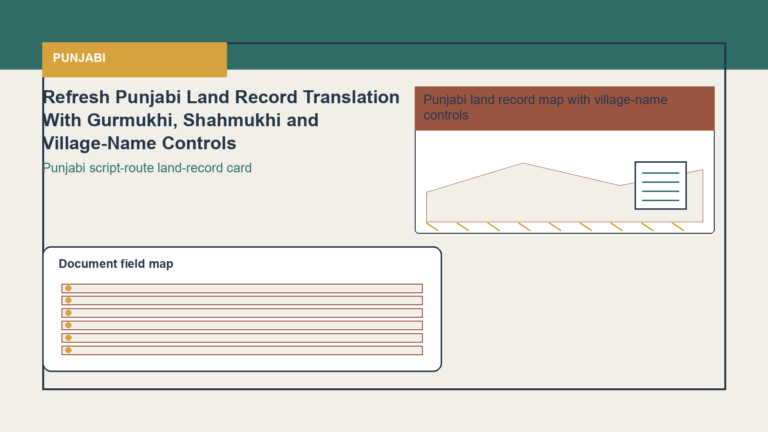 Refresh Punjabi Land Record Translation With Gurmukhi, Shahmukhi and Village-Name Controls