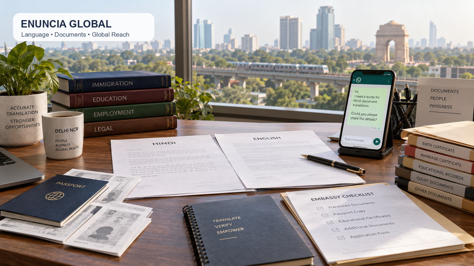 Hindi Certified Document Translation Services in Delhi NCR