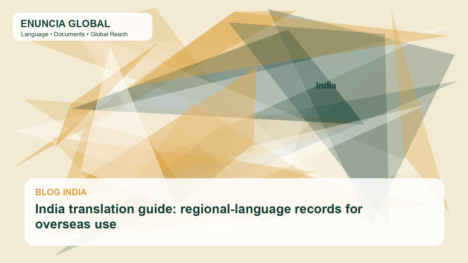 India translation guide: regional-language records for overseas use