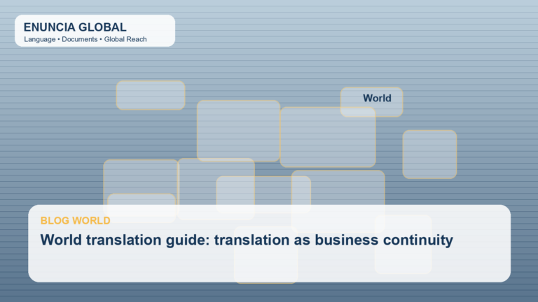 World translation guide: translation as business continuity