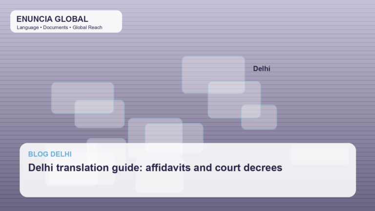 Delhi translation guide: affidavits and court decrees