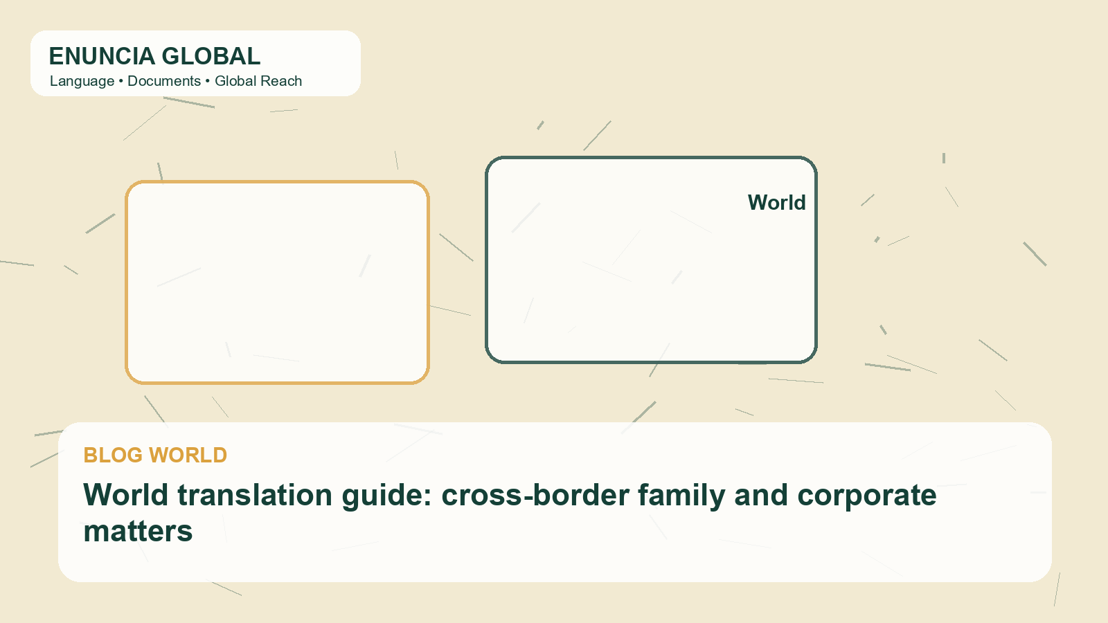 World translation guide: cross-border family and corporate matters