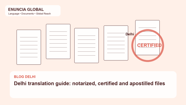 Delhi translation guide: notarized, certified and apostilled files