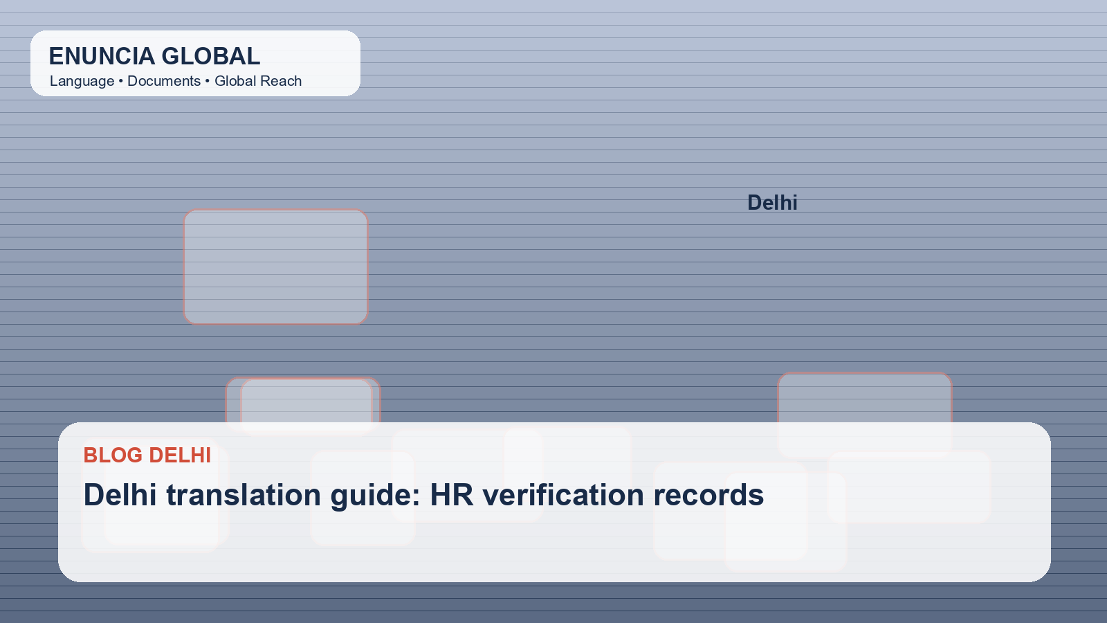 Delhi translation guide: HR verification records
