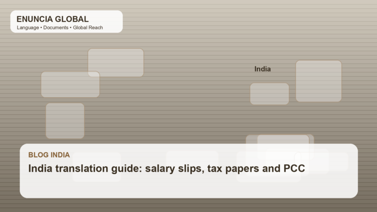 India translation guide: salary slips, tax papers and PCC