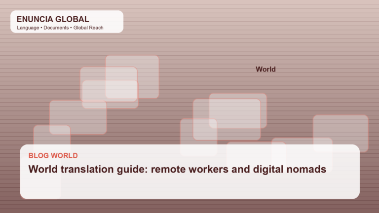 World translation guide: remote workers and digital nomads