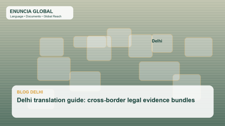 Delhi translation guide: cross-border legal evidence bundles