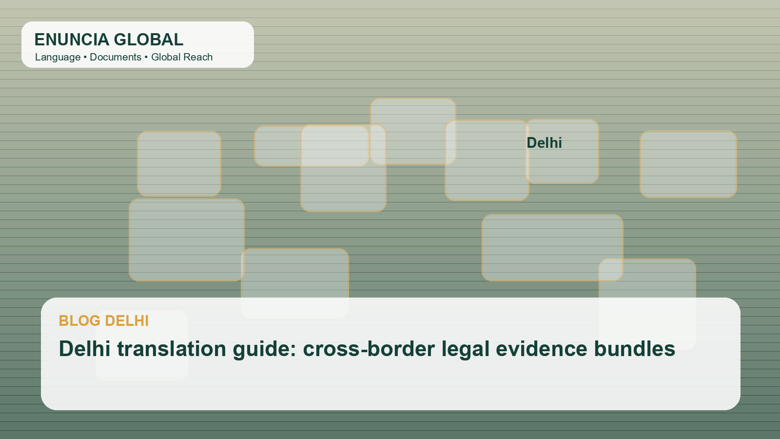 Delhi translation guide: cross-border legal evidence bundles