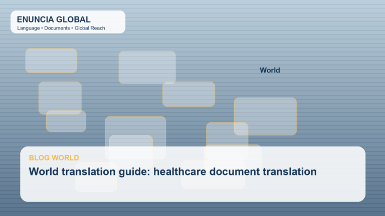 World translation guide: healthcare document translation