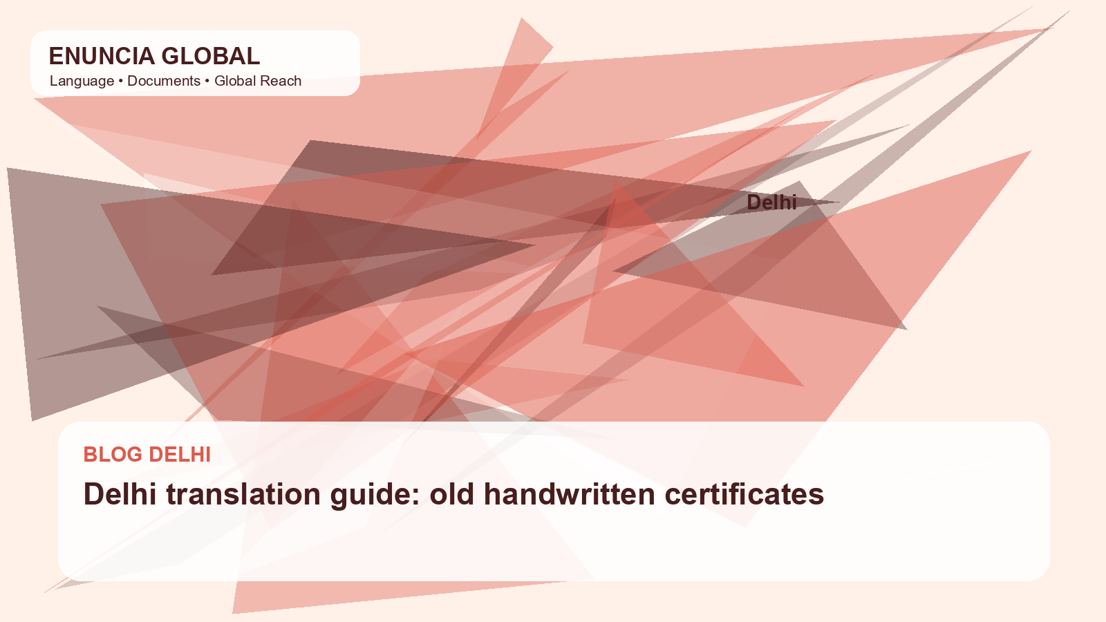 Delhi translation guide: old handwritten certificates
