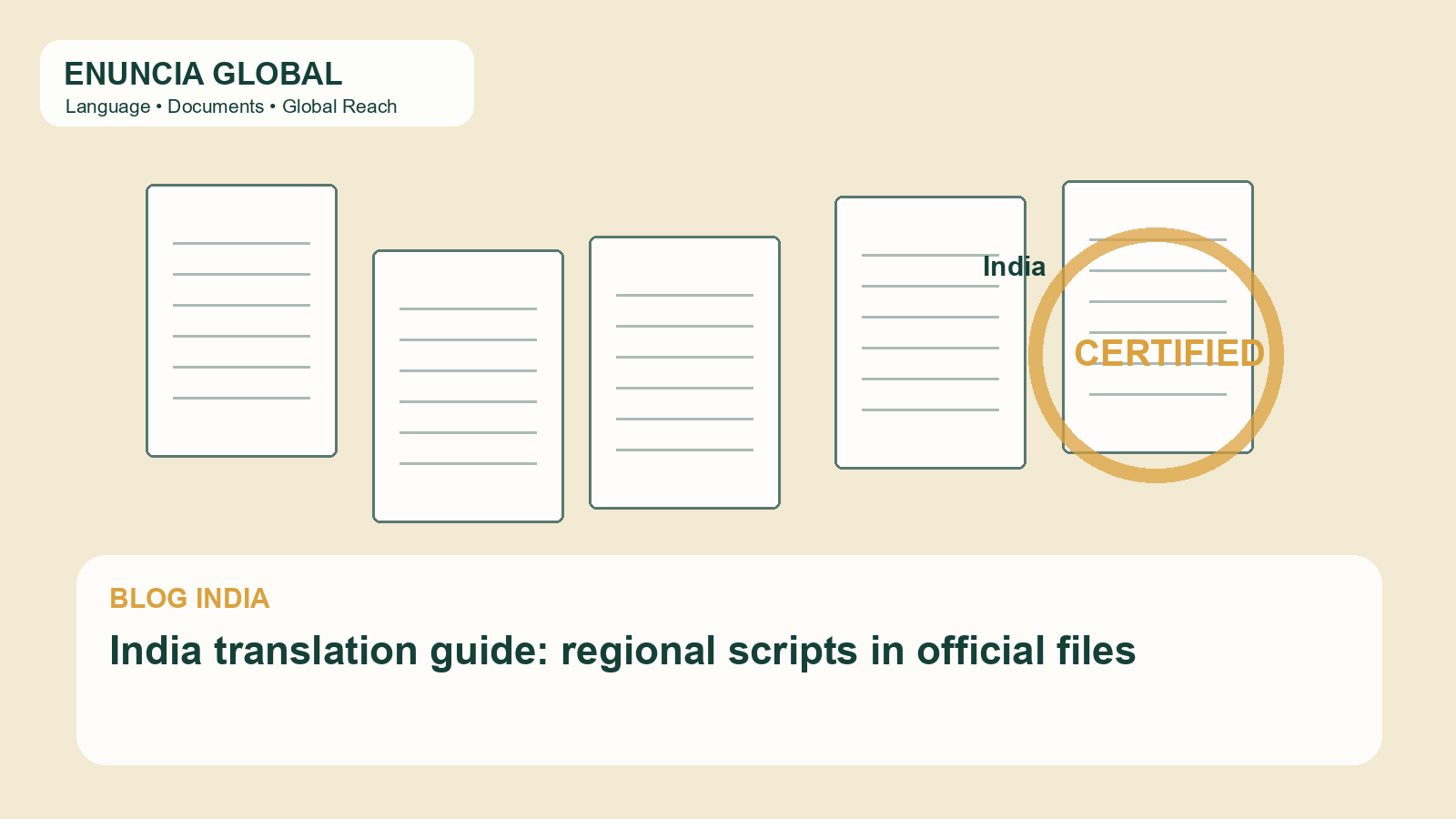 India translation guide: regional scripts in official files