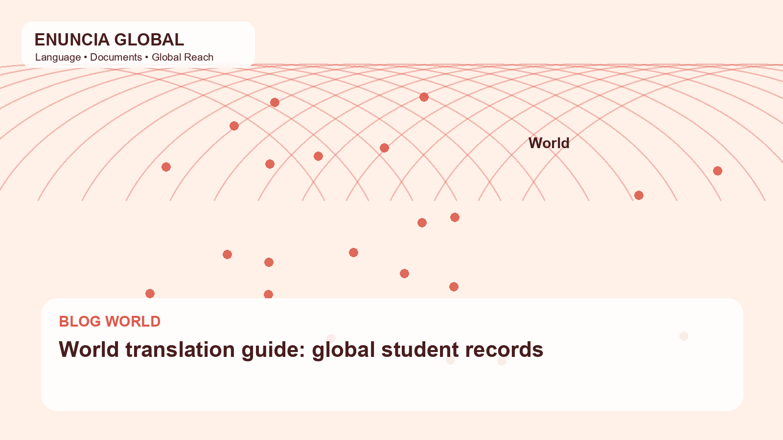 World translation guide: global student records