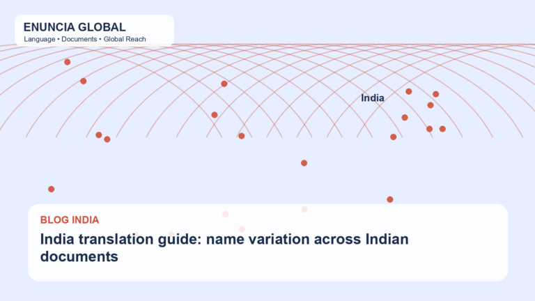 India translation guide: name variation across Indian documents