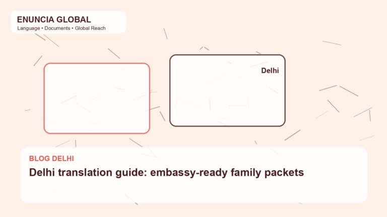 Delhi translation guide: embassy-ready family packets