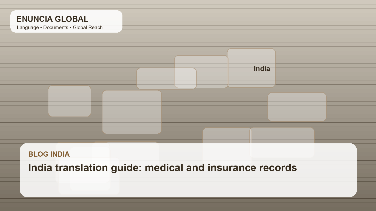 India translation guide: medical and insurance records
