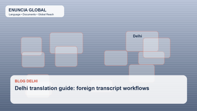 Delhi translation guide: foreign transcript workflows