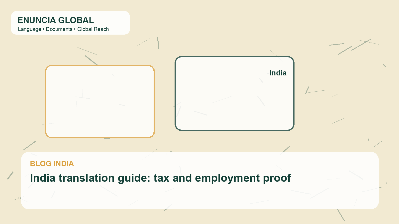 India translation guide: tax and employment proof