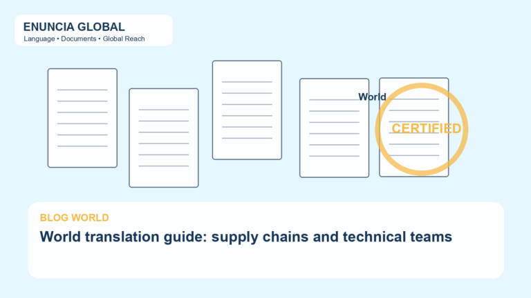 World translation guide: supply chains and technical teams