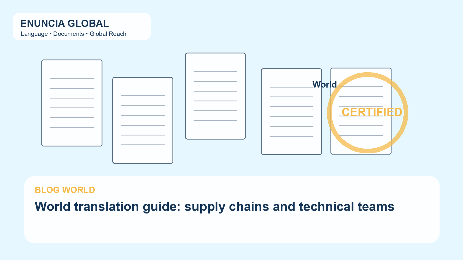 World translation guide: supply chains and technical teams