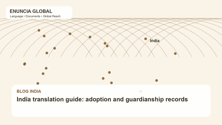 India translation guide: adoption and guardianship records