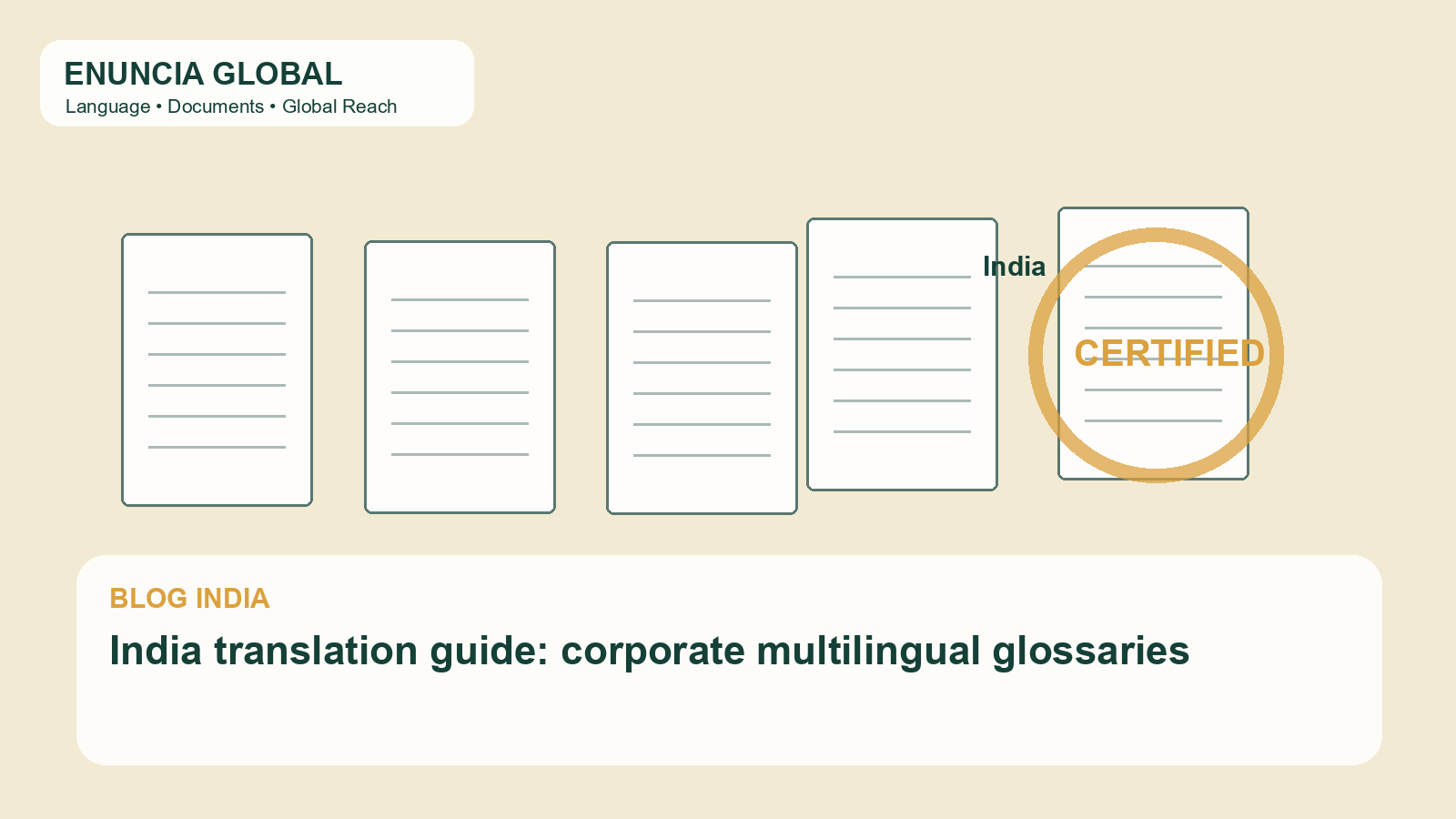 India translation guide: corporate multilingual glossaries
