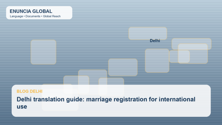 Delhi translation guide: marriage registration for international use
