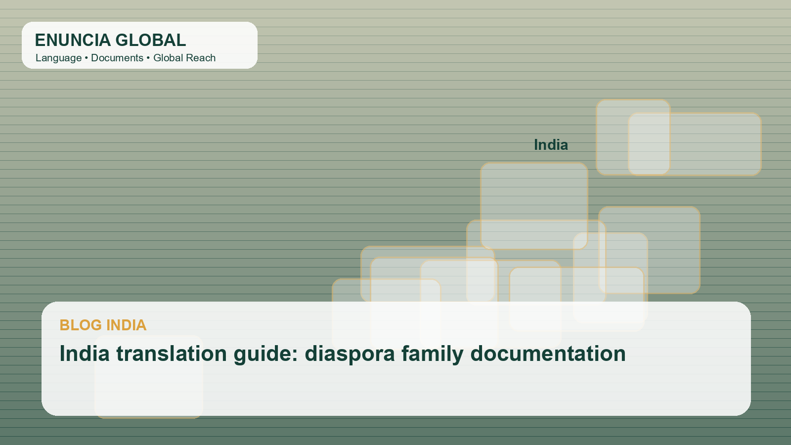 India translation guide: diaspora family documentation