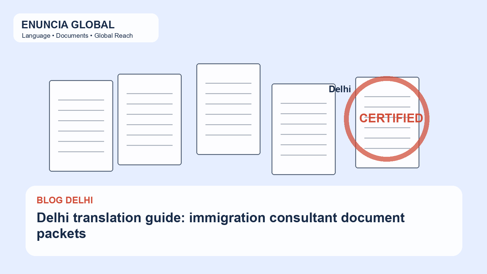 Delhi translation guide: immigration consultant document packets