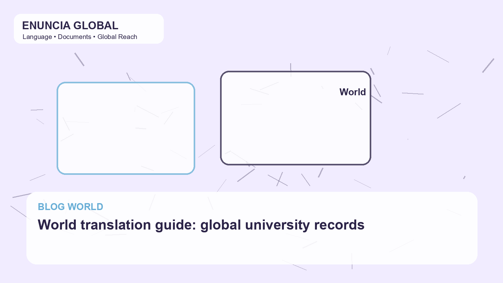 World translation guide: global university records